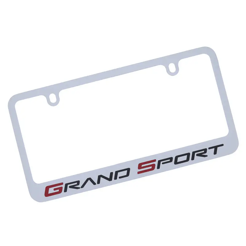 Corvette Grand Sport Logo License Plate Frame (Chrome) 1