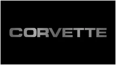 Corvette Lazer-Tag Acrylic License Plate (Black) 1