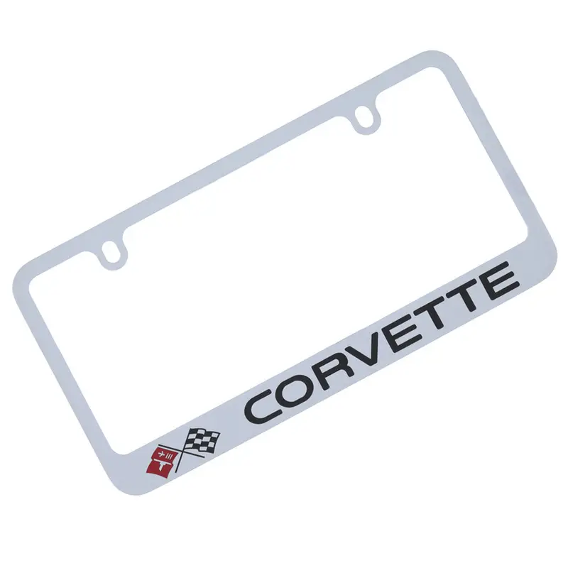 Corvette Logo License Plate Frame (Chrome) 1