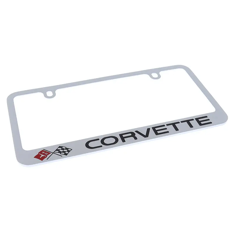 Corvette Logo License Plate Frame (Chrome) 2
