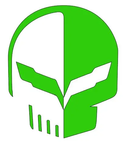 Corvette Racing C7 Jake Skull Logo Vinyl Sticker Decal 2" 4" 6" 8" 10" 12" Widths Multiple Colors 7