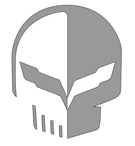 Corvette Racing C7 Jake Skull Logo Vinyl Sticker Decal 2" 4" 6" 8" 10" 12" Widths Multiple Colors 7