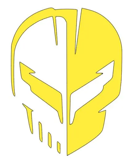 Corvette Racing C8 2020 Jake Skull Logo Vinyl Sticker Decal 2.5" 4" 6" 8" 10" 12" 15" Multiple Colors 6