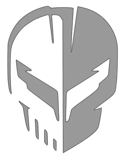 Corvette Racing C8 2020 Jake Skull Logo Vinyl Sticker Decal 2.5" 4" 6" 8" 10" 12" 15" Multiple Colors 7