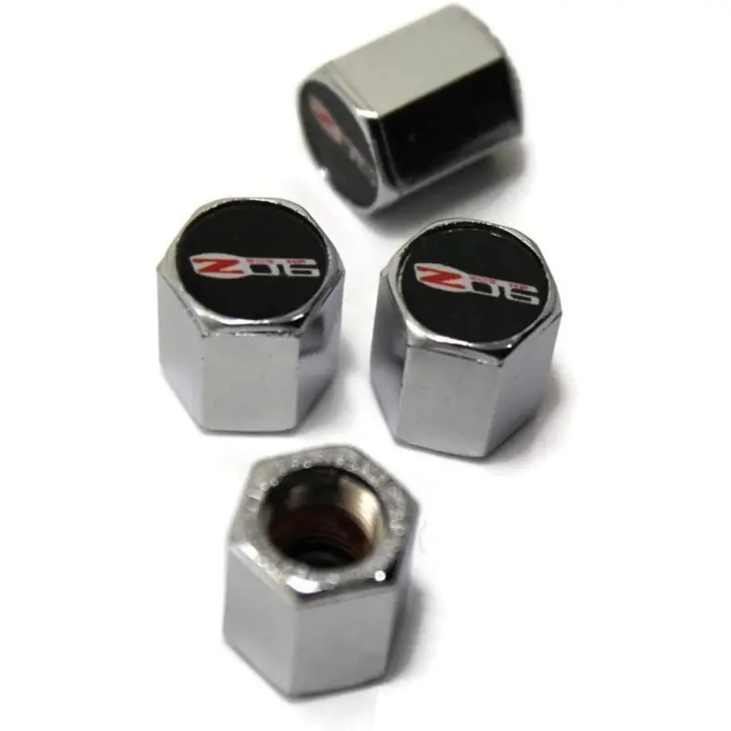 Corvette Z06 Tire Valve Caps (Chrome) 1