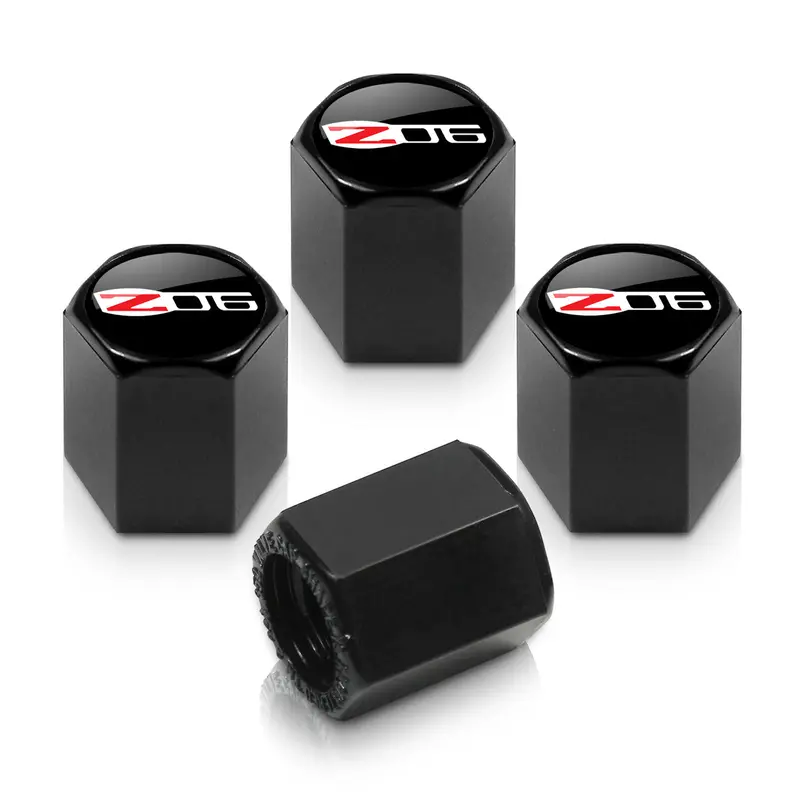 Corvette Zo6 Tire Valve Caps (Black) 1