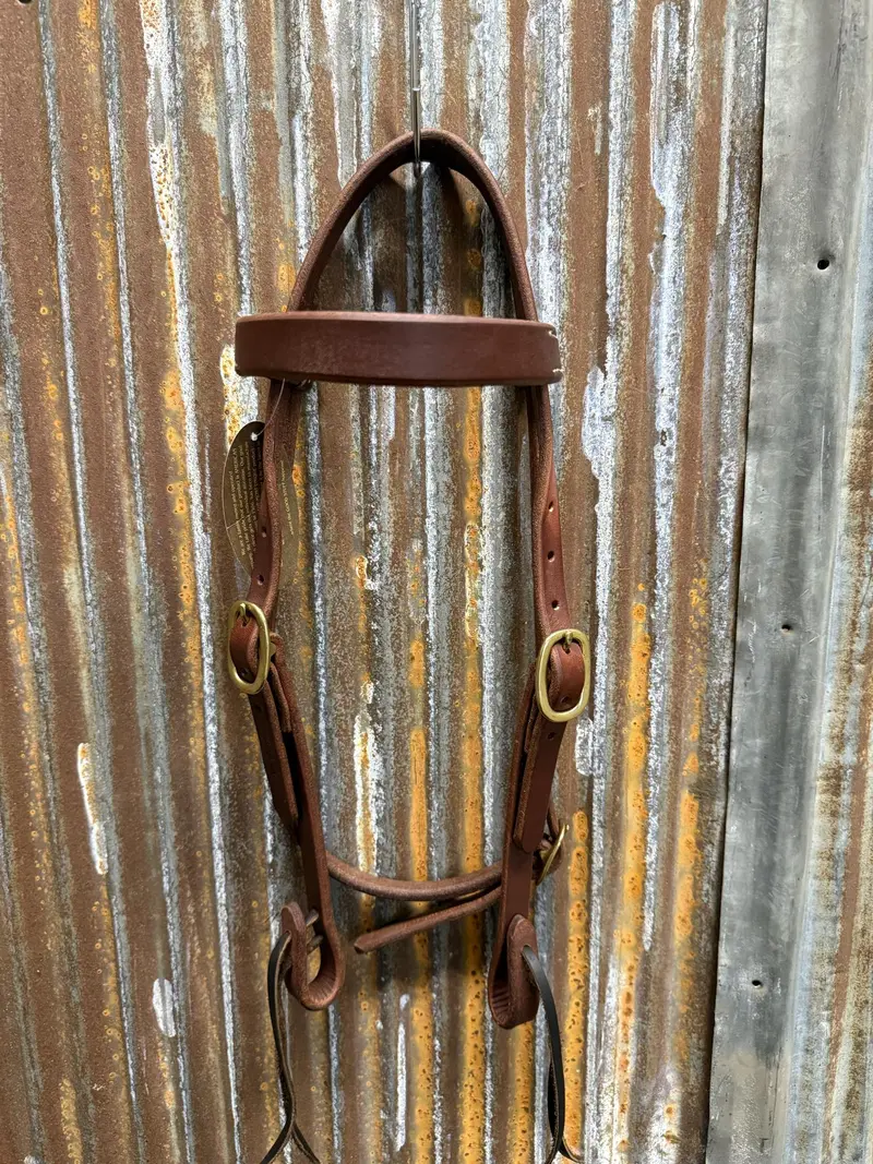 Cowperson Tack 3/4 Inch Cowboy Double Buckle Browband Headstall 1