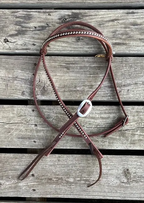 Cowperson Tack Dotted Cowboy Browband Headstall 1