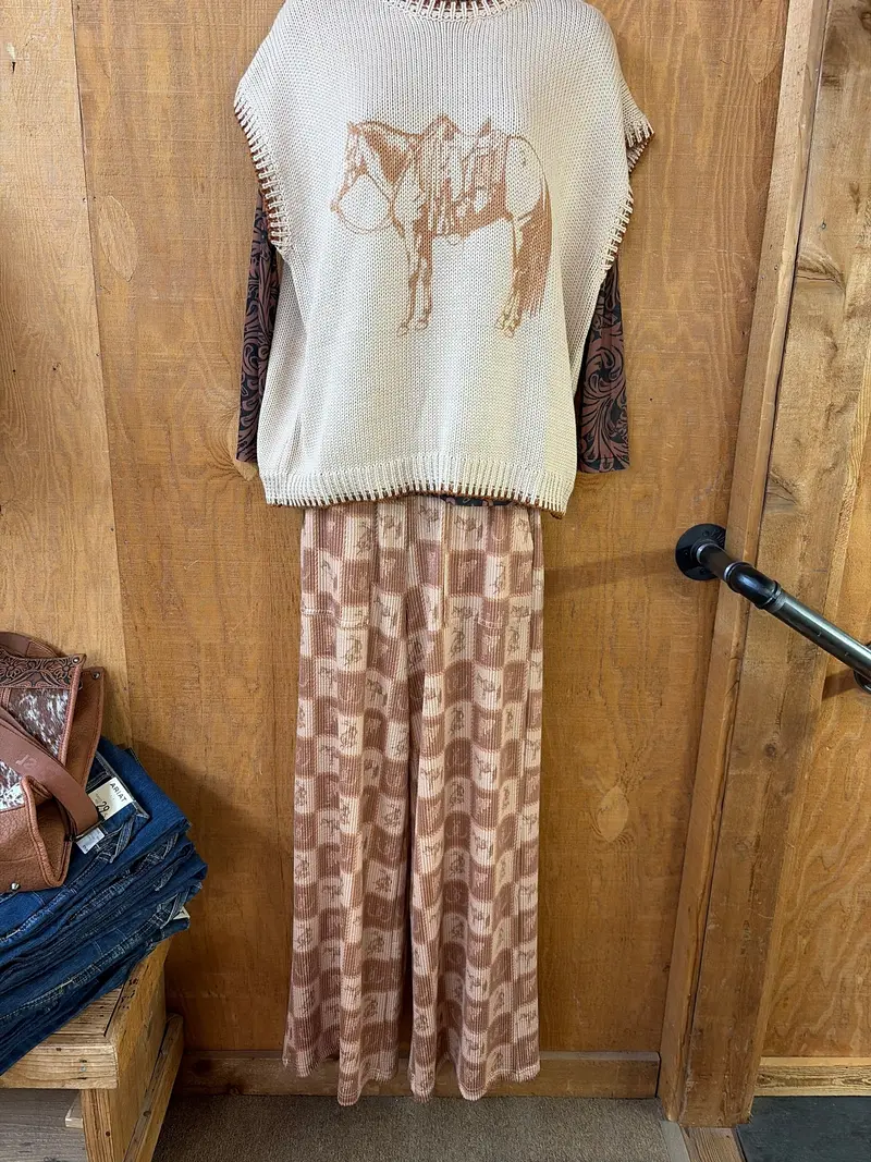 Cozy Cowpony Check Pants 1