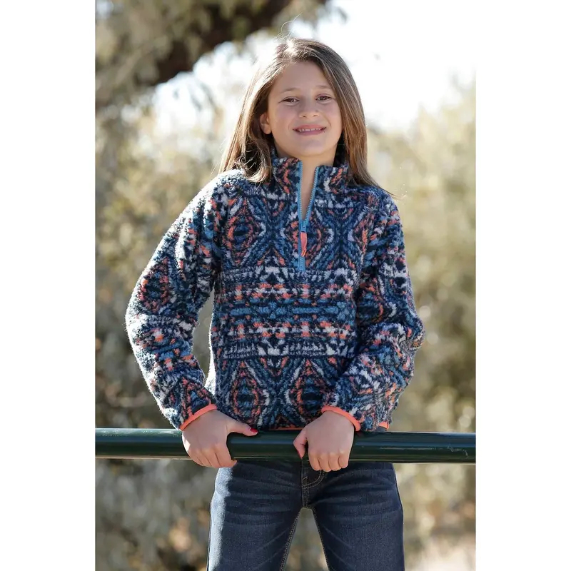 Cruel Girl's Printed Fleece Pullover 1