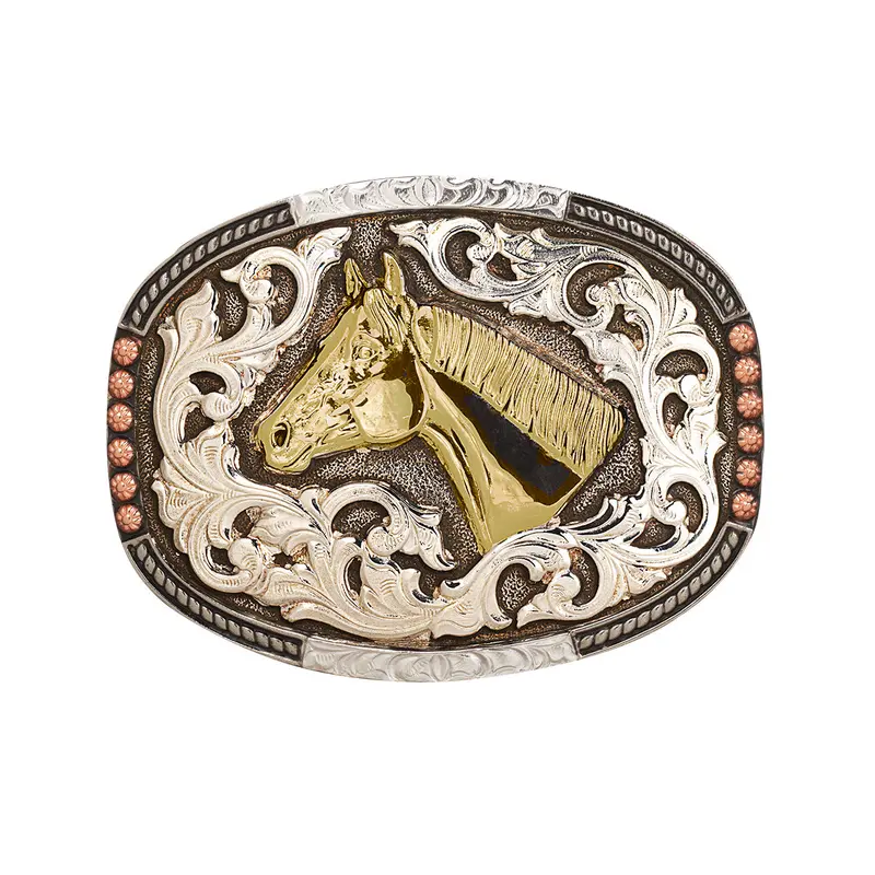 Crumrine Western Horse Head Belt Buckle 1