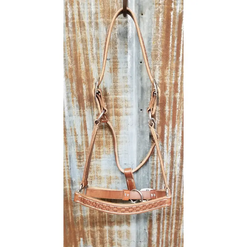 Custom West 20 Basket Weave Leather Halter 1