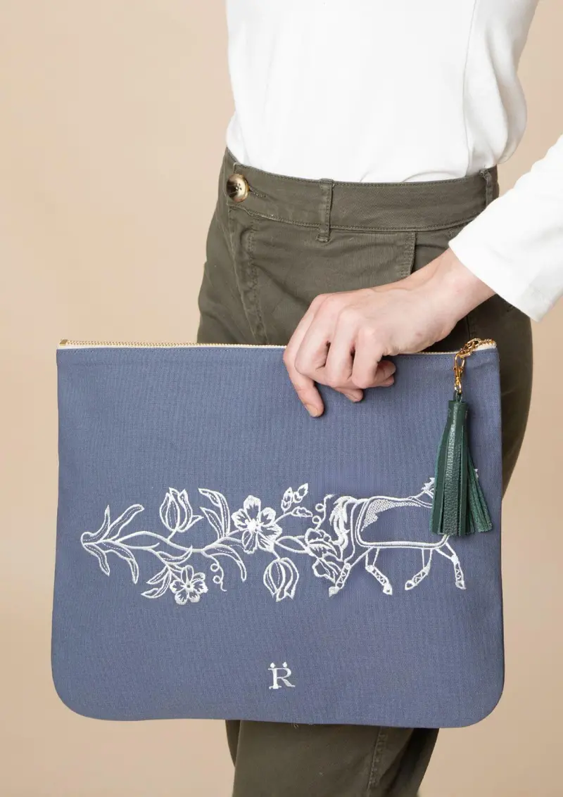 Dancing Horses Pouch | Blue 2