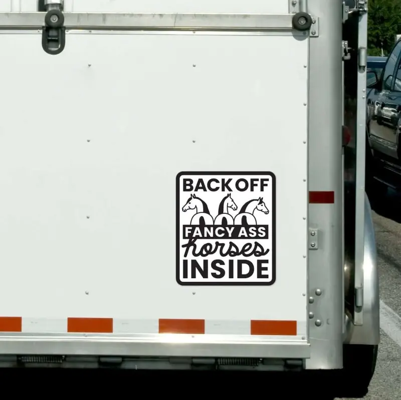 Dapplebay Fancy A$$ Horses - Horse Trailer Decal 1