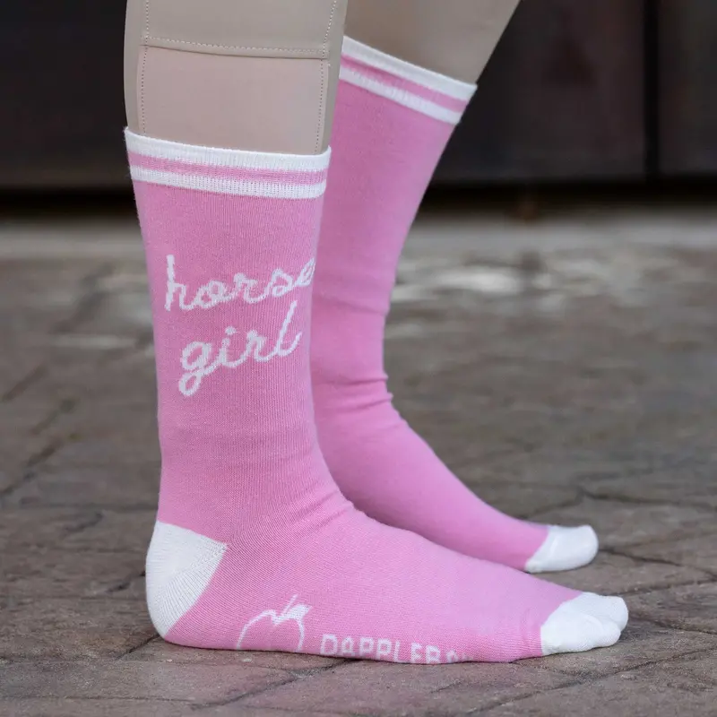 Dapplebay Horse Girl Knit Crew Socks 1