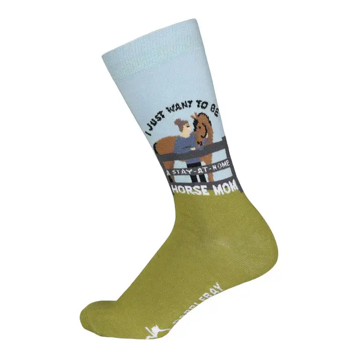 Dapplebay Horse Mom Knit Crew Socks 1