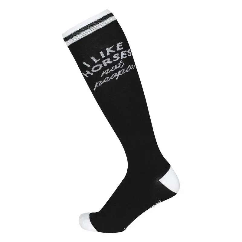 Dapplebay Knit Boot Socks - I Like Horses 2