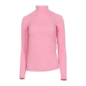 Dapplebay Ladies Aircut Mock Neck Ls Top 1