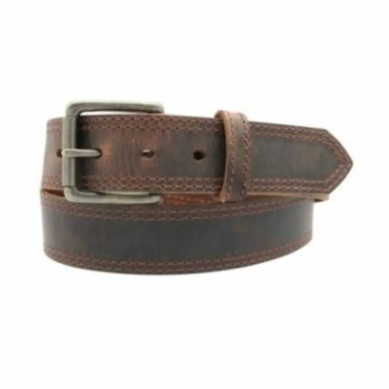 Dark Brown Distressed Oil Tanned Belt 1