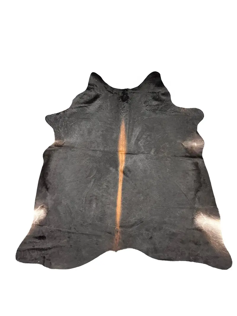 Dark Brown With Light Brown Spine Stripe Cowhide 1