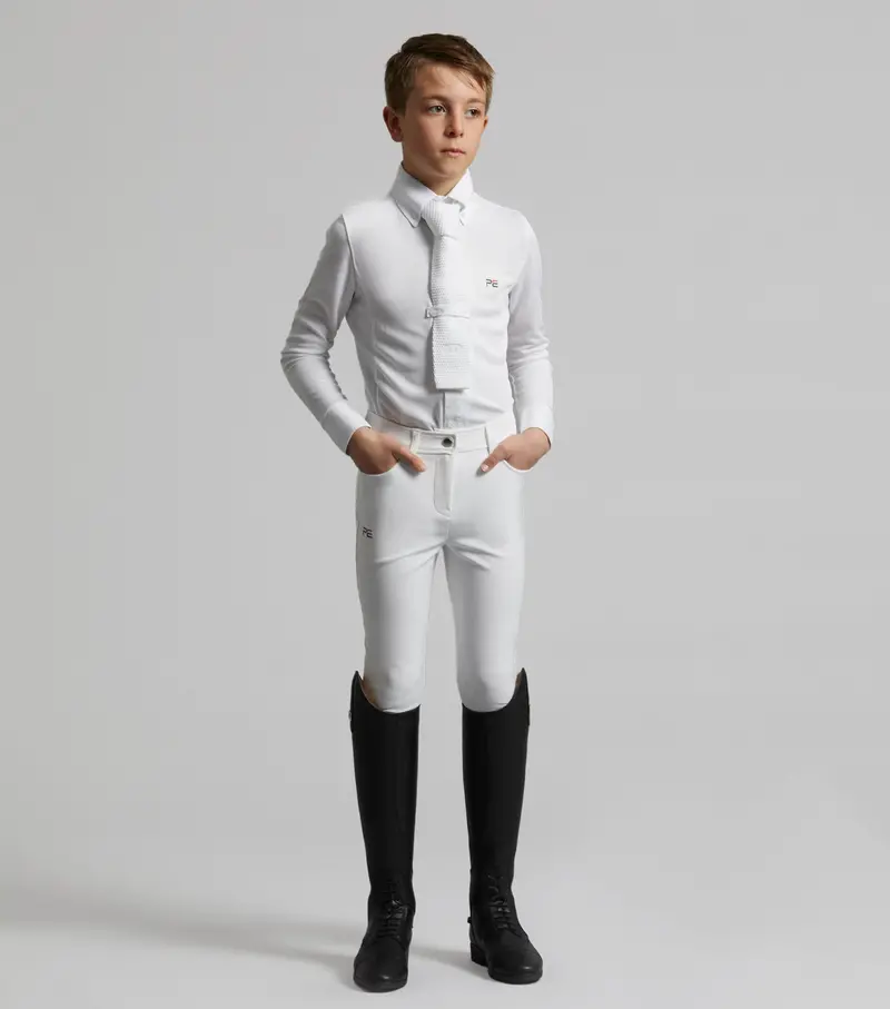 Derby Boys Competition Riding Breeches White 1