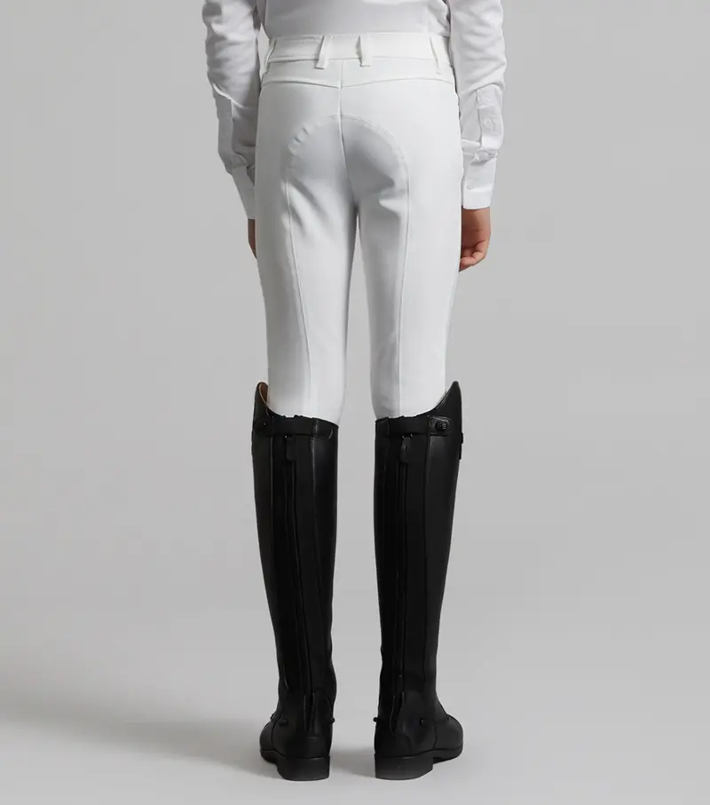 Derby Boys Competition Riding Breeches White 3
