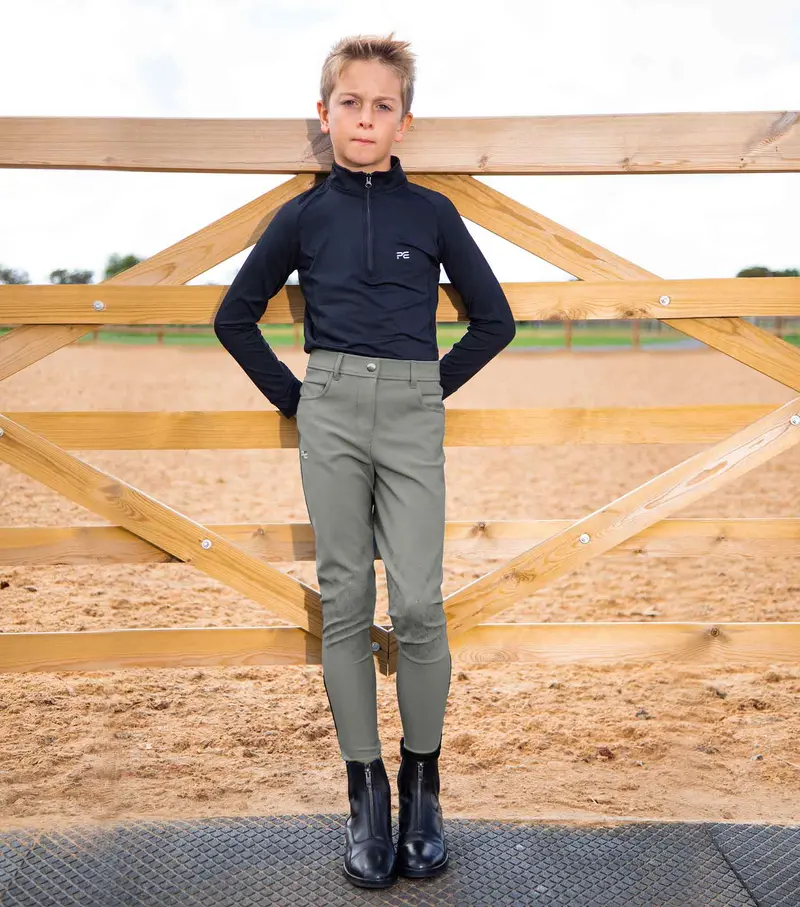 Derby Boys Riding Breeches Grey 2