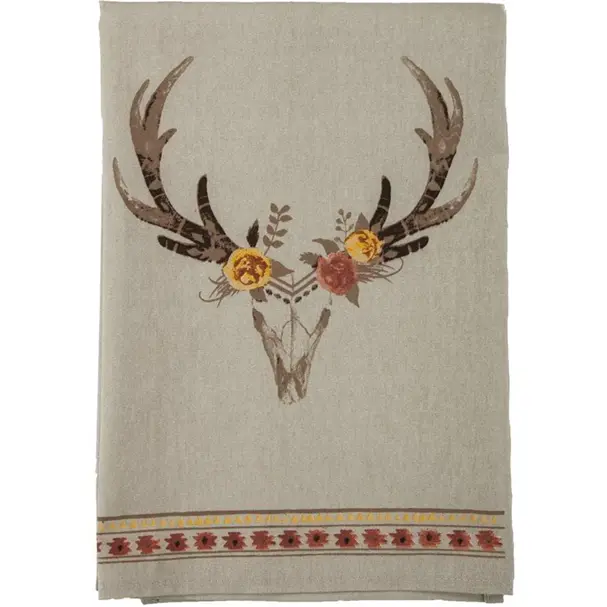 Desert Skull Bohemian Tea Towel 1