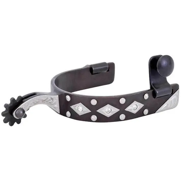 Diamond And Dot Rhinestone Ladies Western Spur 1