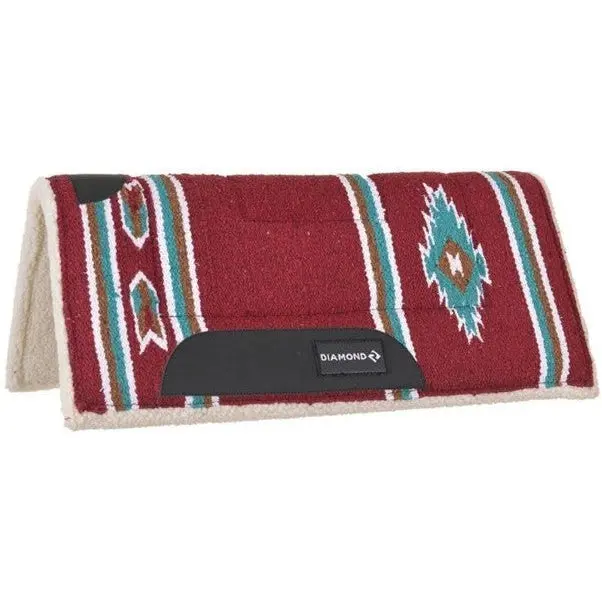 Diamond R Fleece Pony Pad-Red 1