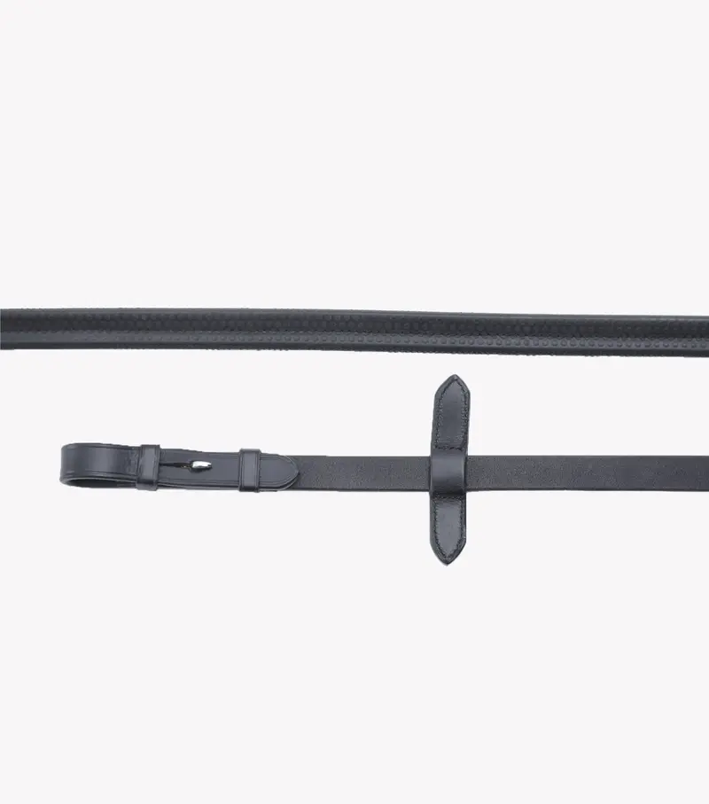 Diego Rubber Reins Black 1