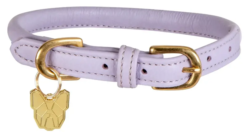 Digby & Fox Rolled Leather Dog Collar – Handcrafted Adjustable Neckband