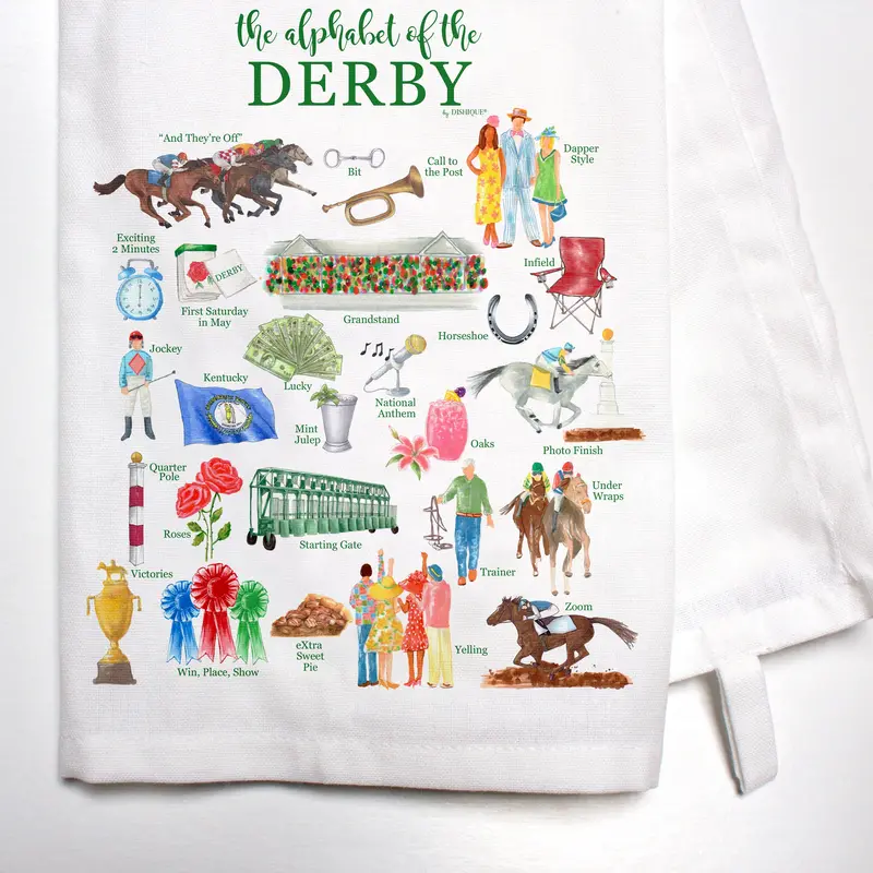 Dishique - Derby Alphabet Bar Towel 1