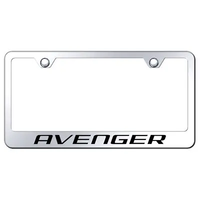 Dodge Avenger Laser Etched Logo Stainless Steel License Plate Frame (Chrome) 1