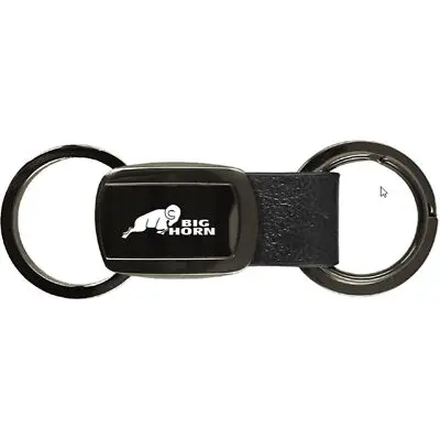 Dodge Big Horn Double Valet Key Chain (Gun Metal) 1