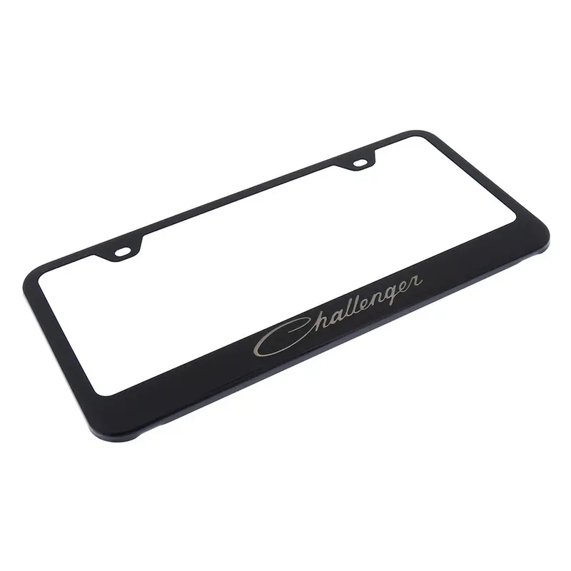 Dodge Challenger Classic Logo License Plate Frame (Black) 2