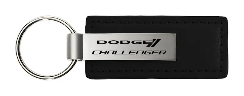 Dodge Challenger Leather Keychain (Black) 1