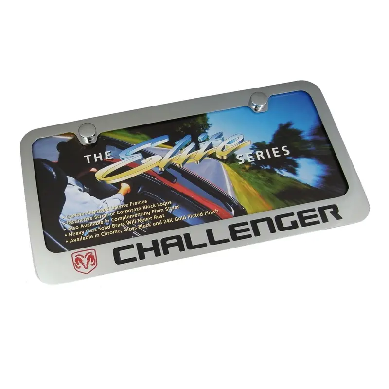 Dodge Challenger License Plate Frame (Chrome) 1