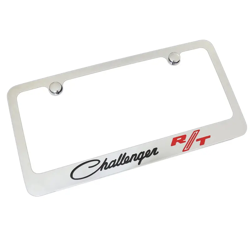 Dodge Challenger Rt Classic Logo License Plate Frame (Chrome) 1