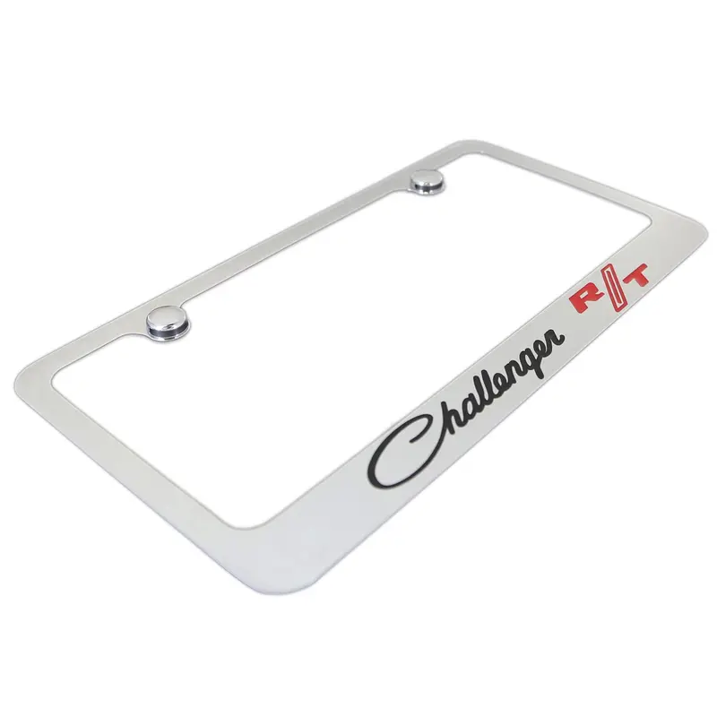 Dodge Challenger Rt Classic Logo License Plate Frame (Chrome) 2