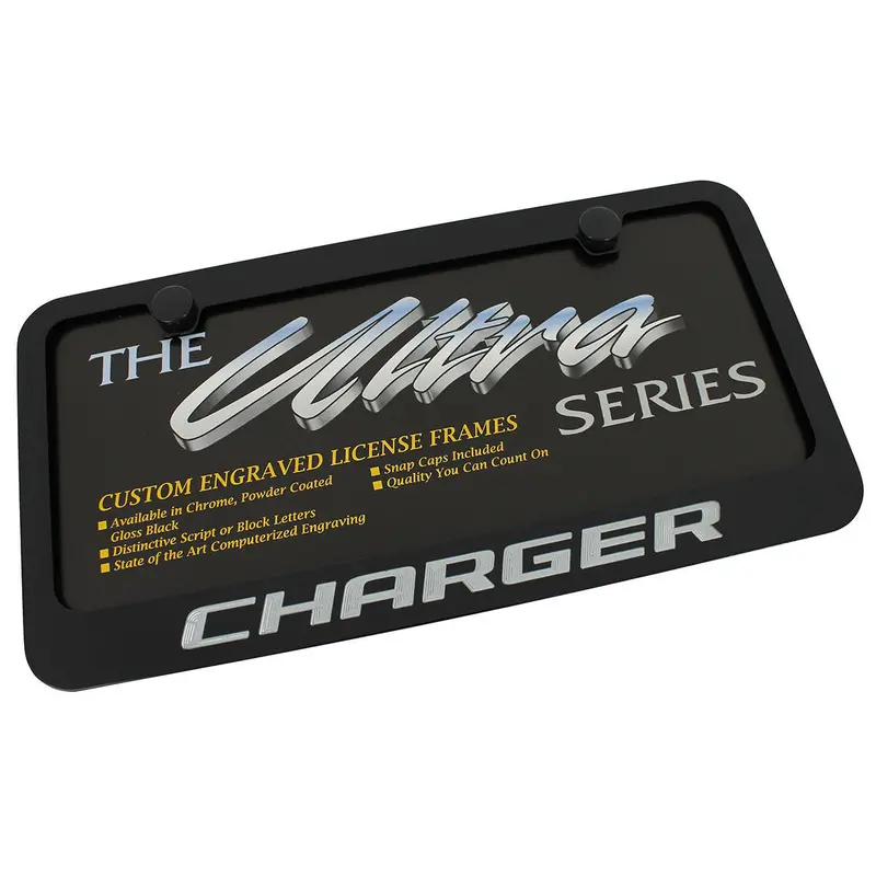 Dodge Charger License Plate Frame (Black) 1