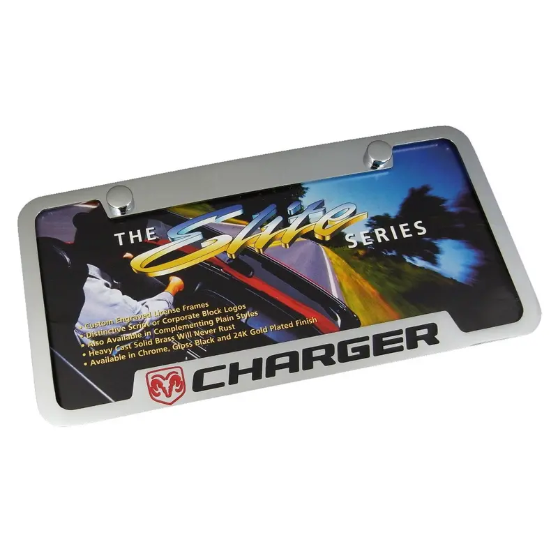 Dodge Charger License Plate Frame (Chrome) 1
