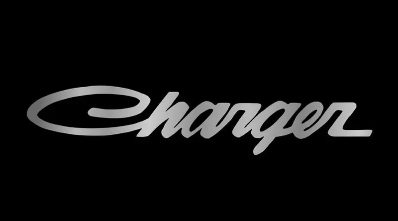 Dodge Charger Logo License Plate (Black) 1