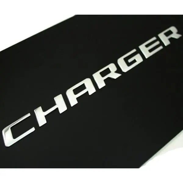 Dodge Charger Logo License Plate (Black) 2