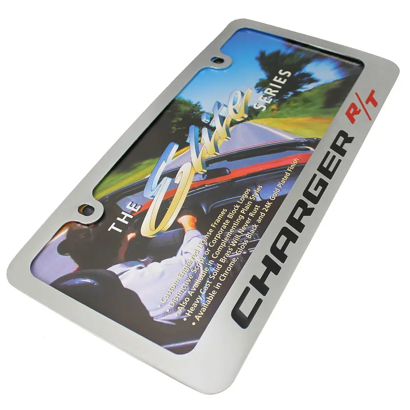 Dodge Charger Rt License Plate Frame (Chrome) 2