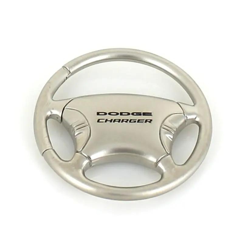 Dodge Charger Steering Wheel Keychain (Chrome) 1