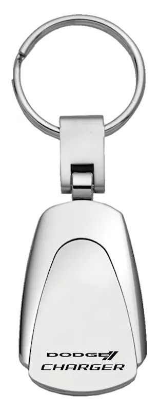 Dodge Charger Teardrop Key Chain (Silver) 1