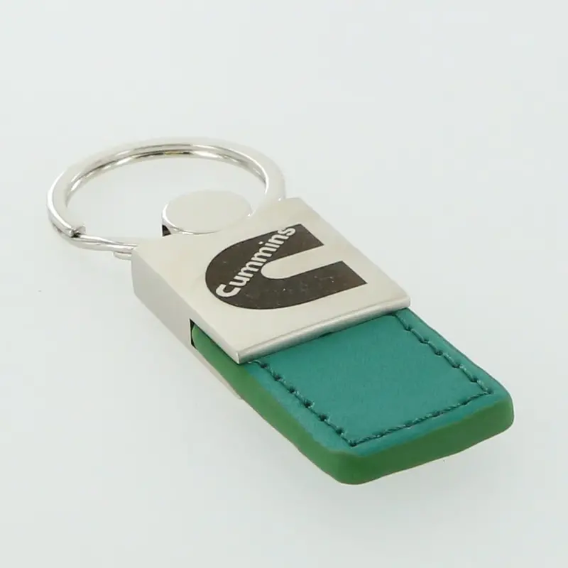 Dodge Cummins Leather Key Chain (Green) 2