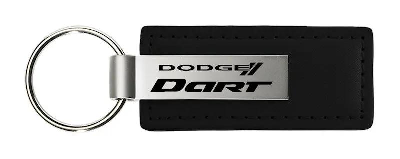 Dodge Dart Leather Key Chain (Black) 1
