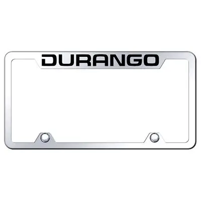 Dodge Durango Logo Stainless Steel Truck Cut-Out License Plate Frame (Chrome) 1